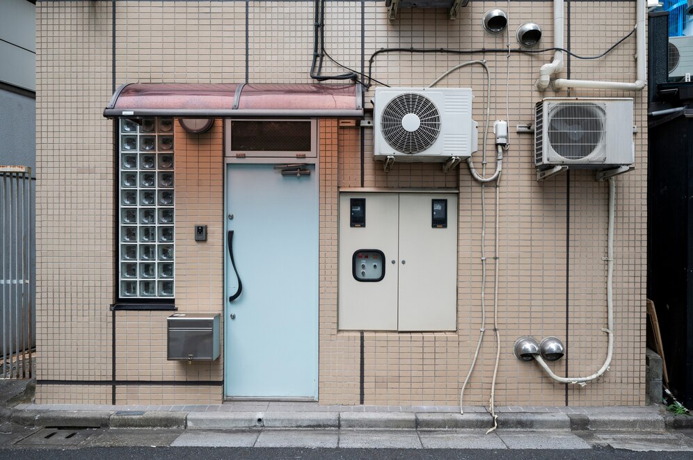 Commercial HVAC equipment installed on a building