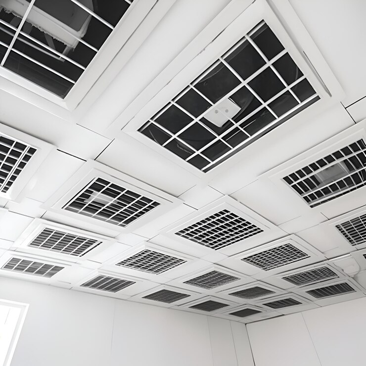 Commercial HVAC ceiling air vents for improved indoor air quality