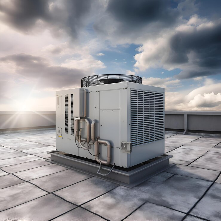 Commercial rooftop HVAC unit for installation, maintenance, and repair services